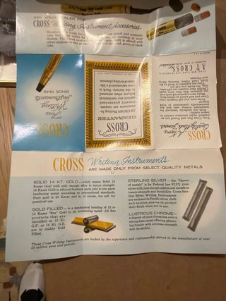 Conjunto Bolígrafo y Lápiz Cross 14kt Oro