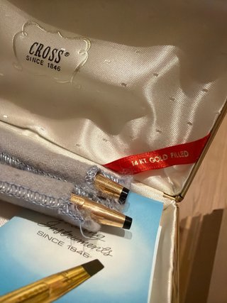 Conjunto Bolígrafo y Lápiz Cross 14kt Oro