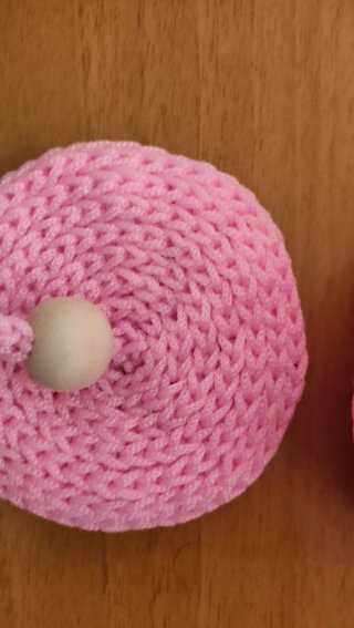 Cestino uncinetto rosa fatto a mano