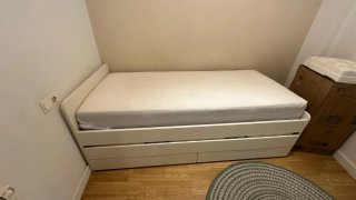Cama nido con cajones blanca