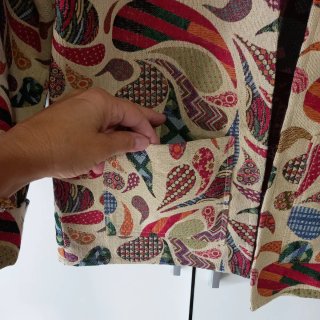 Casaca Beige Multicolor Talla Única