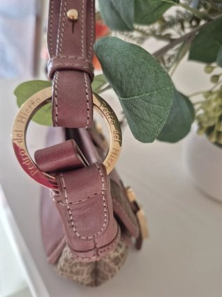 Bolso Pedro del Hierro vintage marrón y rosa