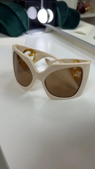 Gafas de sol Gucci color hueso  Mujer