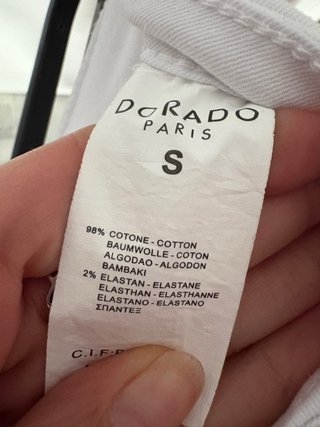 Pantalón vaquero blanco mujer flare