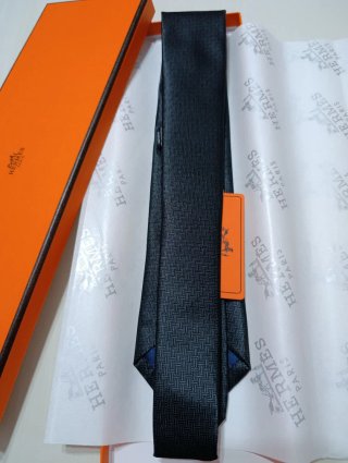 Cravatta Hermès Cavallo Marrone Nero