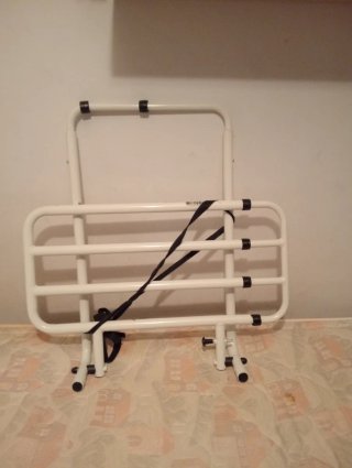 Barandilla de cama metálica blanca