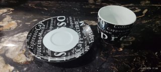 Juego 6 Tazas Café Espresso con Platos