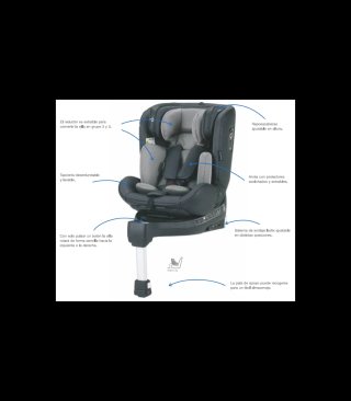 Silla coche Carbebé Piona Grupo 0/1/2/3 giratoria