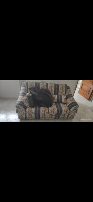 Sofá de tela estampado 2 plazas