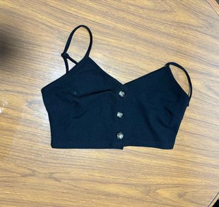 Conjunto negro top y shorts verano