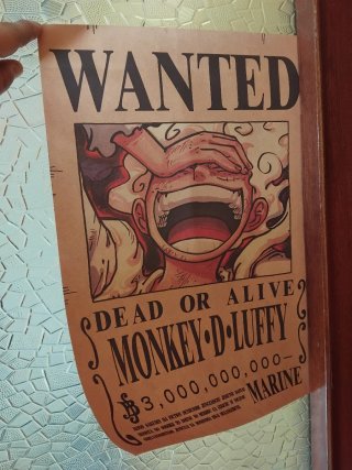 Poster Wanted Monkey D. Luffy Marine