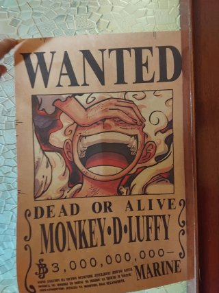 Poster Wanted Monkey D. Luffy Marine
