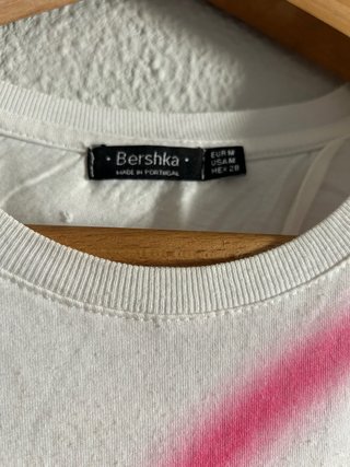 Camiseta Bershka Blanca Estampado Eternal