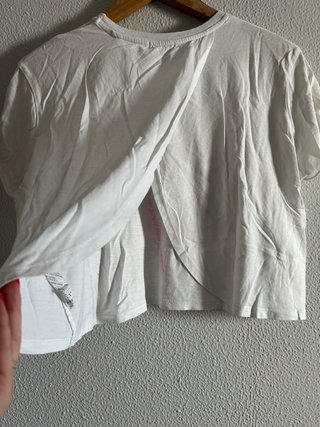 Camiseta Bershka Blanca Estampado Eternal