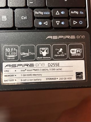 Portátil Acer Aspire One 10.1 Negro
