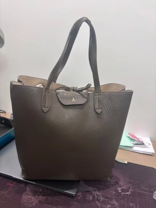 Borsa Patrizia Pepe Pelle Marrone Dettagli Oro