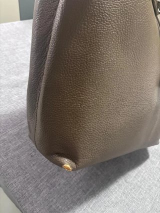 Borsa Patrizia Pepe Pelle Marrone Dettagli Oro