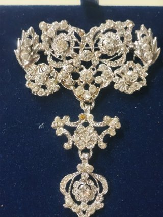 Aderezo fallera niña pequeña plata rodio