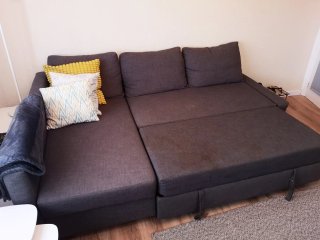 Sofá Cama Chaise Longue Gris IKEA
