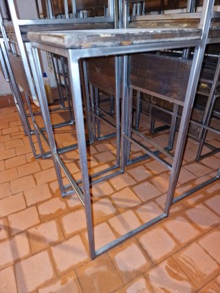 Sillas Altas Comedor Metal Madera