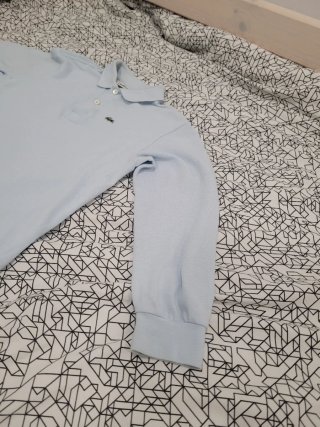 Polo Lacoste Manga Larga Azul niño talla 12 años