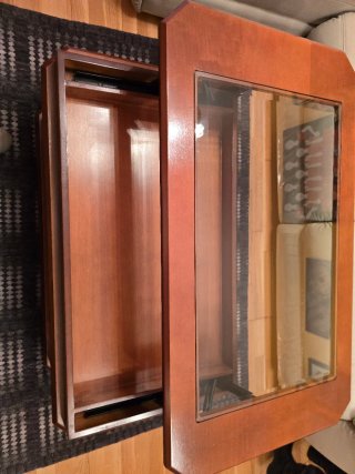 Mesa de centro madera y cristal