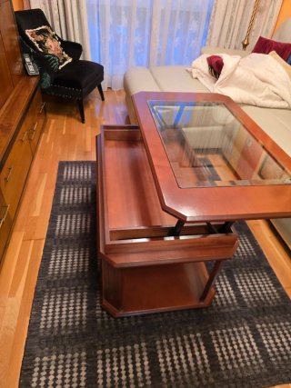 Mesa de centro madera y cristal