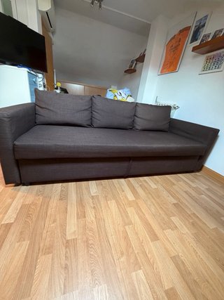 Sofá Cama Ikea Marrón Tela. Modelo Friheten