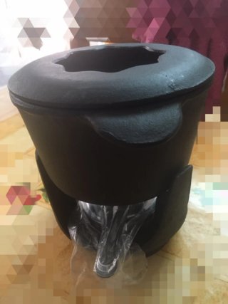 Olla Fondue Hierro Forjado Negra