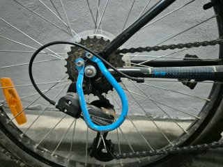 Bicicleta Rockrider 500 24 Azul y negro