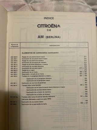 Manuales Taller Citroën Serie A Octubre 80