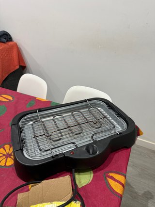 Barbacoa Eléctrica Negra y Plateada