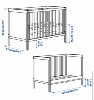 Culla IKEA bianca con accessori