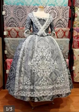 Traje de Fallera Gris/Plata