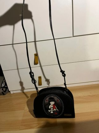 Bolso Gorjuss Negro con Dibujo de Niña