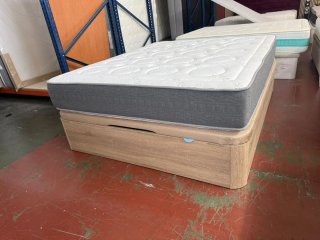 Cama Canapé Madera Roble 160x190 + Colchón