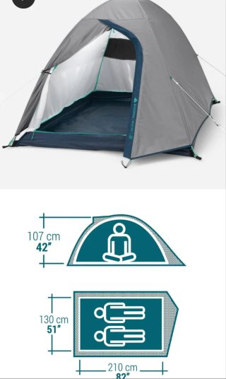 2 Tiendas de campaña Quechua para 2 personas