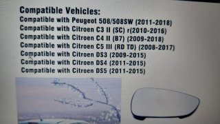 Espejo Retrovisor Citroen/Peugeot