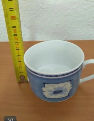 Juego de 3 tazas de cerámica con sus 3 platos