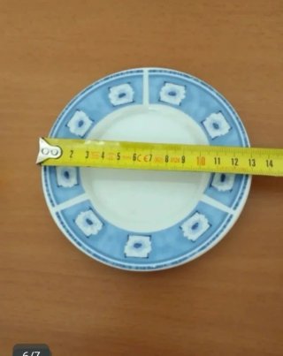 Juego de 3 tazas de cerámica con sus 3 platos