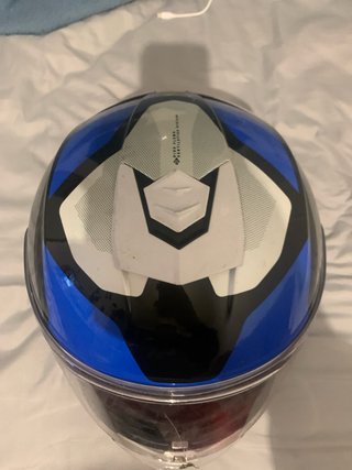 Casco MT integral azul y gris