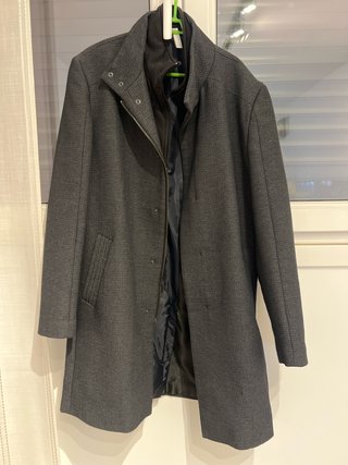 Abrigo Zara Negro Gris