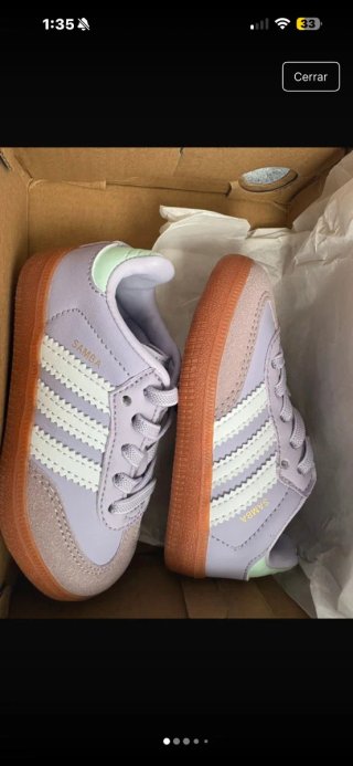 Zapatillas Adidas Samba Niños Morado/Verde