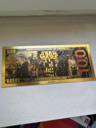Billete de Oro 100 Dólares Star Wars Darth Vader