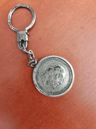 Llavero Moneda Plata Franco 1966