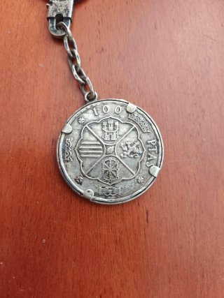Llavero Moneda Plata Franco 1966