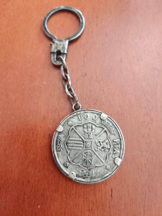 Llavero Moneda Plata Franco 1966