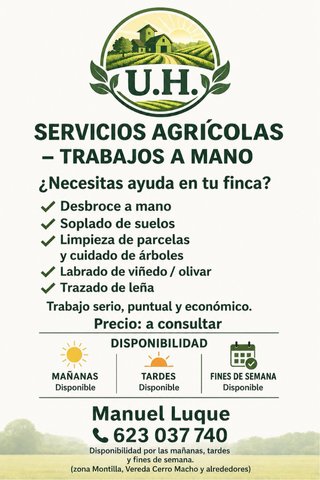 Servicios Agrícolas U.H. - Trabajos a Mano