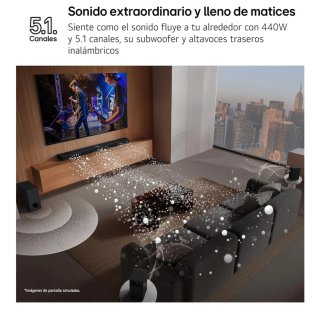 LG DS60TR Barra Sonido 440W 5.1 Bluetooth
