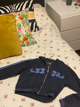 Chaqueta Corta Lee Azul con Rayas